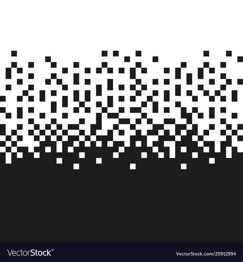 Pixel black and white seamless pattern Royalty Free Vector