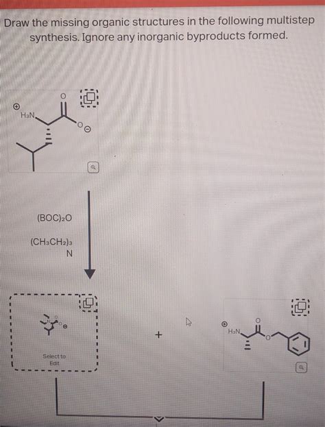 Solved Draw The Missing Organic Structures In The Following Chegg