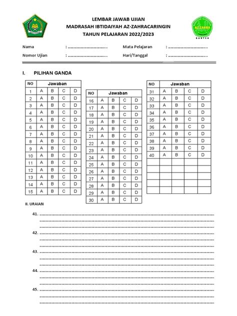 Lembar Jawab Ujiandocx Pdf