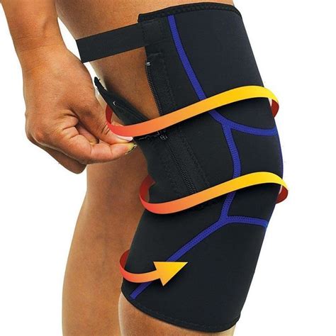 Sports Compression Knee Wrap Easy Zipper Tendinitus Sprain Muscle