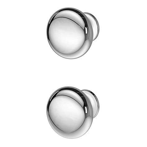 Goodhome Chervil Chrome Effect Kitchen Cabinets Round Pull Handle L32cm Pack Of 2 Diy At Bandq