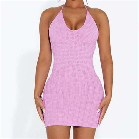 Naked Wardrobe Dresses Naked Wardrobe The Crochet Mini Dress In