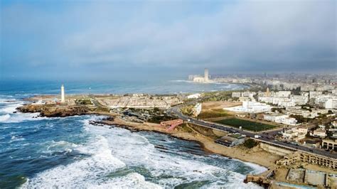 Premium Photo Aerial Drone View Of Casablanca Morocco Atlantic Ocean