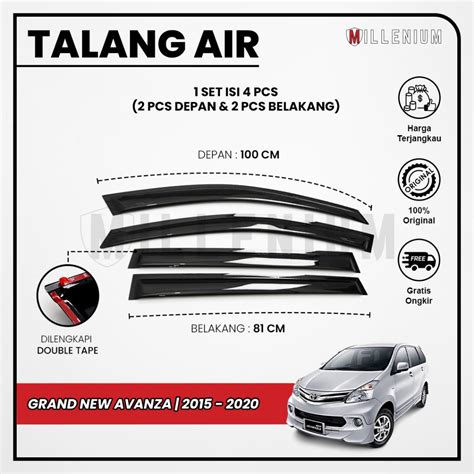 Toyota Grand New Avanza Car Door Gutter Slim