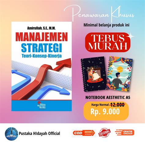 Jual Buku Manajemen Strategi Teori Konsep Kinerja Amirullah Shopee