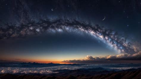 Premium AI Image | Celestial Drama Majestic Mountains Embracing Sunrise ...