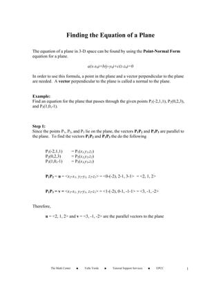 Equation plane | PDF