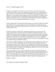 Theories of change management in HR.docx - Theories of change ...