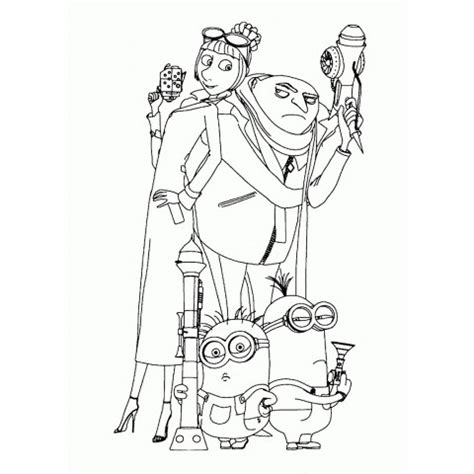 Coloriages Gru Lucy Et Les Minions Moi Moche Et M Chant