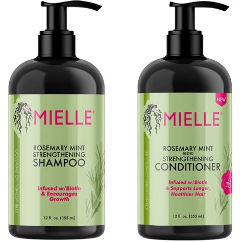 Mielle Organics Rosemary Mint Strengthening Shampoo and Conditioner ...