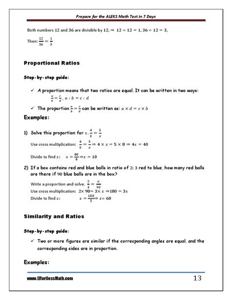 Math Placement Test Practice Aleks