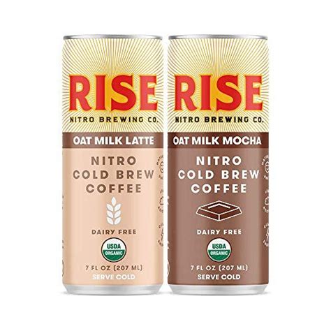 Rise Brewing Co Oat Milk Nitro Cold Brew Latte 4 Pack And Oat Milk