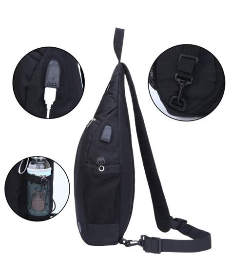 Sling Bag - Small Laptop Travel Backpack External USB Charging Port ...