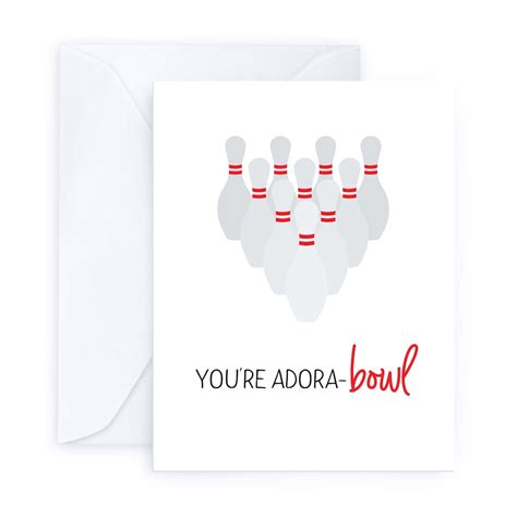 Youre Adora Bowl Bowling Pin Love Friendship Blank Greeting Card Etsy