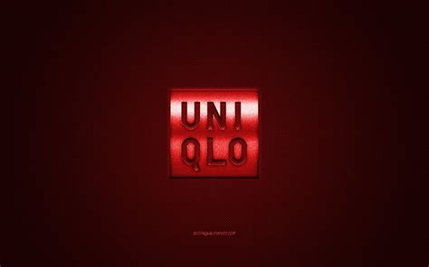 Download wallpapers Uniqlo logo, metal emblem, apparel brand, red ...