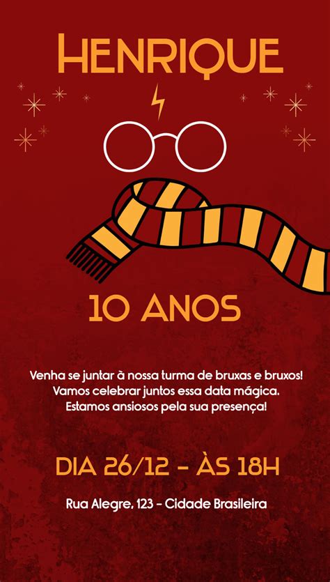 Invitación de cumpleaños de Harry Potter Gryffindor Un increíble