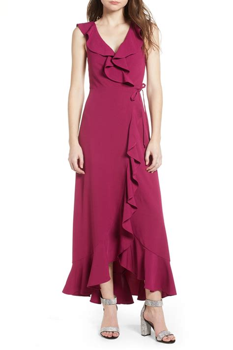 Leith Ruffle Wrap Maxi Dress Nordstrom Rack