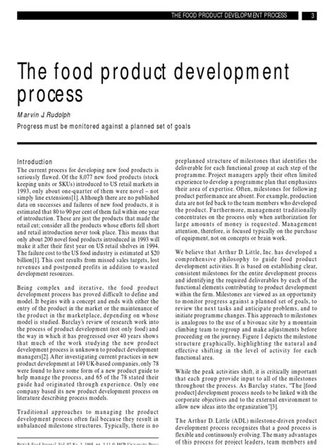 The Food Product Development Process Pdf New Product Development Strategic Management