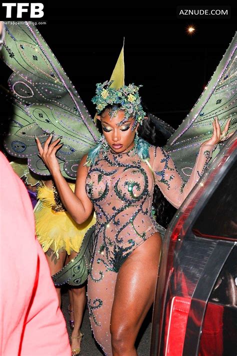 Megan Thee Stallion Sexy Seen Showing Off Her Hot Body At Her Halloween Party In Los Angeles