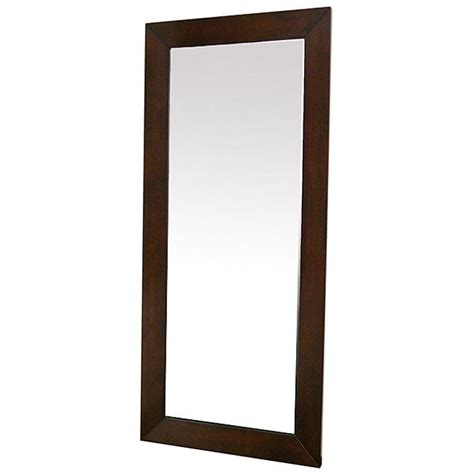 Doniea Dark Brown Wood Framed Rectangular Mirror 13323369 Overstock