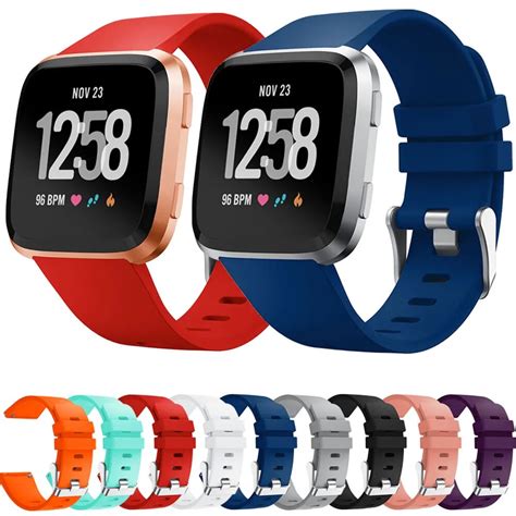 Silicone Smart Watch Wrist Band Bracelet For Fitbit Versa Strap Reverse