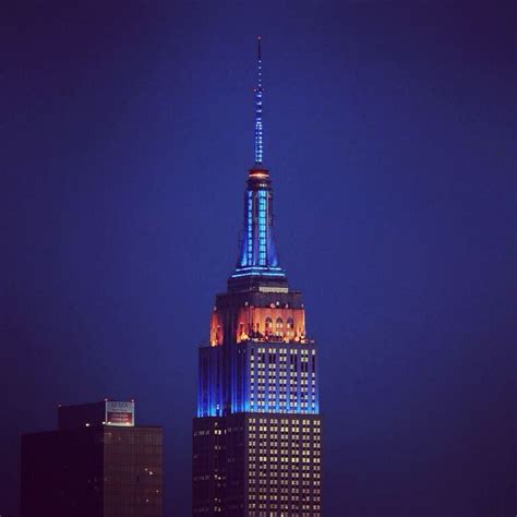 Empire State Building Lit Up In Met Orange And Blue Let S Go Mets