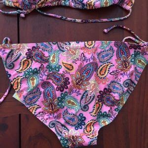 Boden Swim Nwt Boden Pink Paisley Triangle Bikini With Adjustable String Ties S M Poshmark