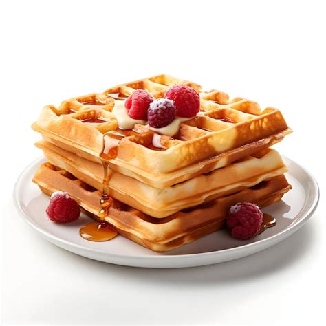 Premium Ai Image Photo Belgium Waffles Generative Ai