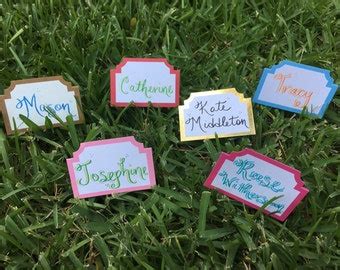 Tea Party Name Tags Etsy