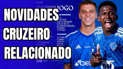 NOVIDADES DO CRUZEIRO LISTA DE RELACIONADOS SÃO PAULO X CRUZEIRO