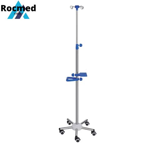 Hospital Equipment Height Adjustable Stainless Steel Infusion Stand Iv