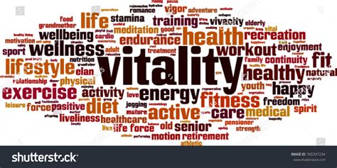 Vitality Word Cloud Concept Vector Illustration Stock Vector Royalty