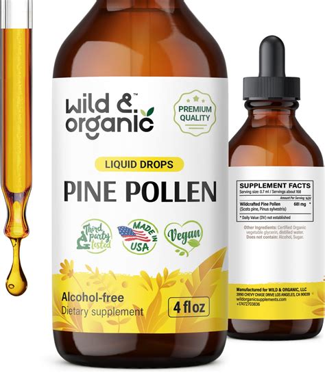 Amazon Pine Pollen Tincture Organic Pine Pollen Powder Liquid