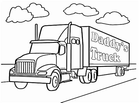 Free Coloring Pages For Kids Trucks Coloring Pages