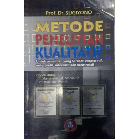 Jual Metode Penelitian Kualitatif Prof Dr Sugiyono Shopee Indonesia