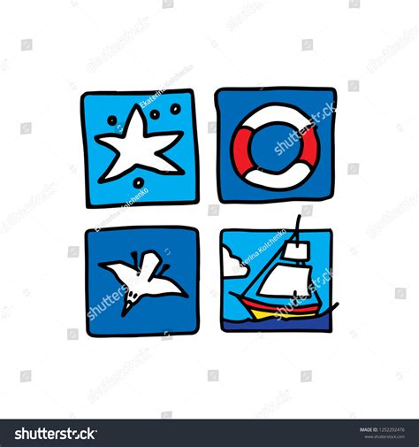 Sea Cartoon Sketch Vector Illustration Isolated Stock Vector (Royalty ...