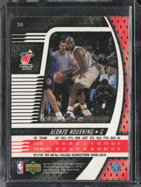 Upper Deck Ionix Alonzo Mourning Ebay