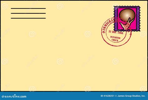 Letter With Stamp Stock Vector Illustration Of Envelope 41628251