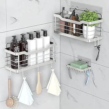 Bathroom Organizer Wall Shelf Stainless Steel Rispa