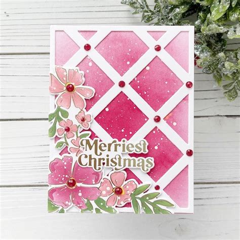 Floral Border stencil – Pinkfresh Studio