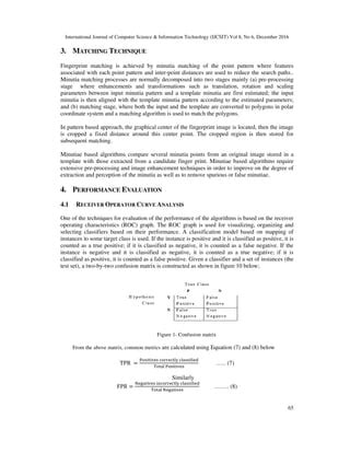 COMPARATIVE ANALYSIS OF MINUTIAE BASED FINGERPRINT MATCHING ALGORITHMS | PDF