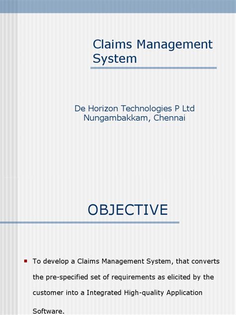 Claims Management System | PDF | Databases | Software Development 