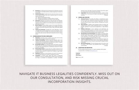 It Business Conflict Of Interest Policy Template In Word Pdf Google