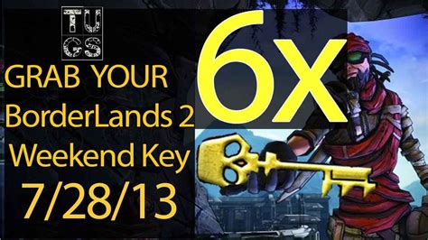 6x Free Golden Key Codes Shift Code Borderlands 2 Mac Ps3 Xbox 360 Andwindows Pc 7 28 2013 Youtube