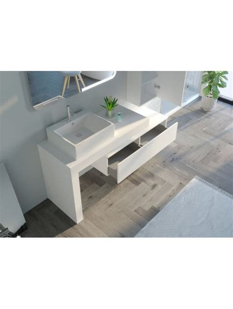 Meuble De Salle De Bain Melizzano Blanc Cm Distribain