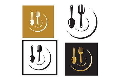 Spoon and Fork Logo Vector Graphic by tomiyslank · Creative Fabrica