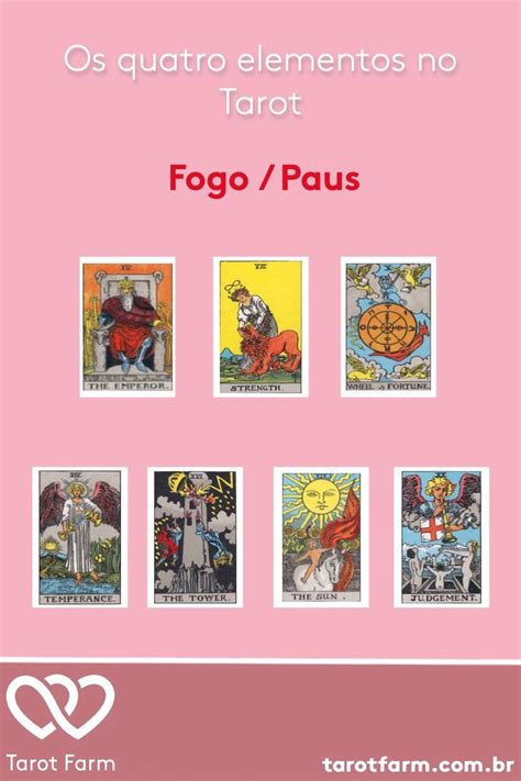 Os quatro elementos no tarot arcanos maiores Tarot Cartas de tarô