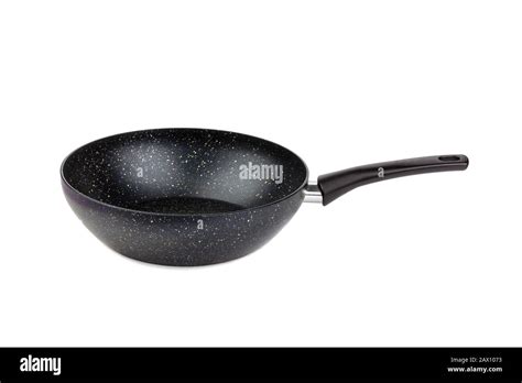 Frying panwith non-stick coating Titanium Mineralia isolated on white ...