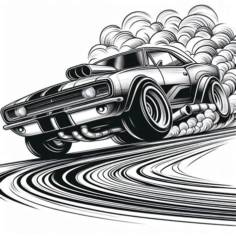 Desenho De Carro Esportivo Hot Wheels Para Colorir Detalhado