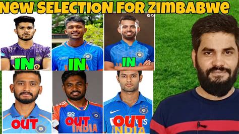 New Team Indian Selection For Zimbabwe 5 T20 Matches Sanju Samson